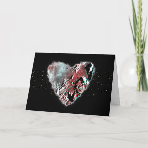 Maan Hart Science-Fiction Valentijn Liefde Romance Feestdagen Kaart