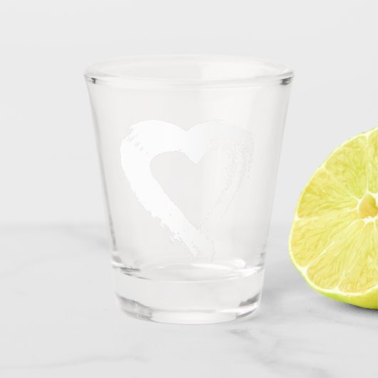 Maan Hart Shotglas  Shot Glas (Voorkant)