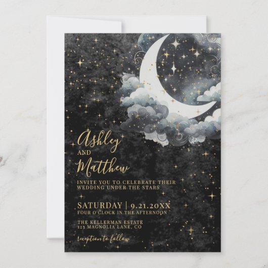 Maan hemelbruiloft kaart (Voorkant)