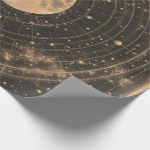  maan hemelse kaart ontwerp cadeaupapier (Hoek)