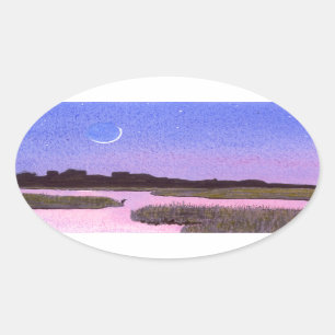 Maan & Heron Ovale Sticker