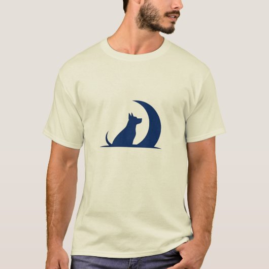 maan hond t-shirt (Voorkant)
