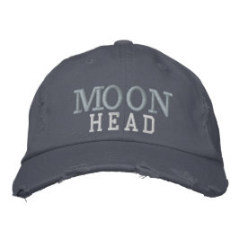 Maan Hoofd Hoed : Door Approachable Wolf ( J.H.T.  Geborduurde Pet