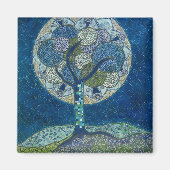 Maan in bloei (schilderij) magneet (Voorkant)