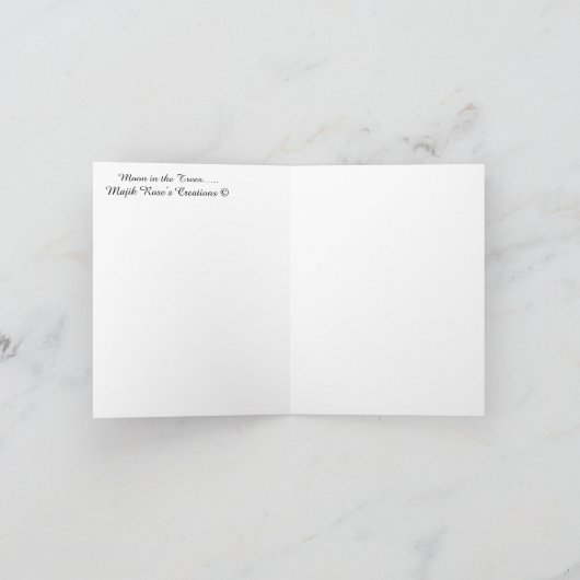 Maan in de bomen..... kaart (Binnen)