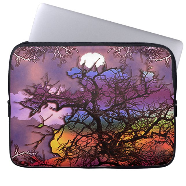 Maan in de Bomen...... Laptop Sleeve (Voorkant)