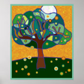 Maan in de boom poster (Voorkant)