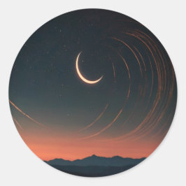 Maan in de lucht Magische sticker