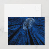 Maan in de Night Sky Briefkaart (Voorkant / Achterkant)