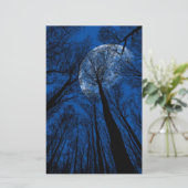 Maan in de Night Sky Briefpapier (Staand voorkant)