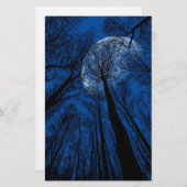 Maan in de Night Sky Briefpapier (Voorkant / Achterkant)