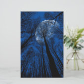 Maan in de Night Sky Briefpapier (Staand voorkant)