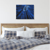 Maan in de Night Sky Canvas Afdruk (Insitu (Slaapkamer))