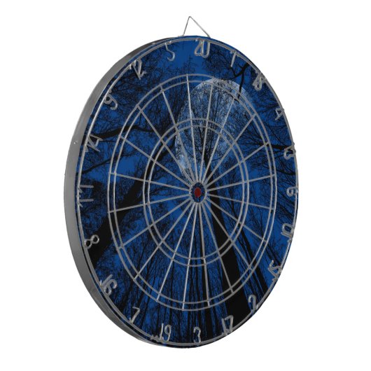 Maan in de Night Sky Dartbord (Voorkant Links)