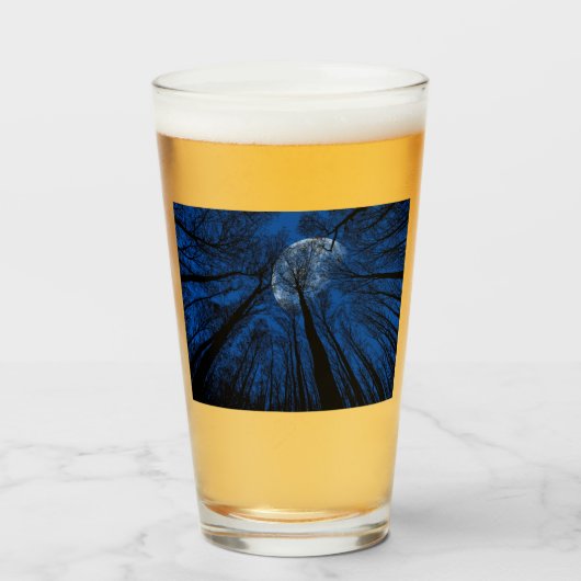 Maan in de Night Sky Glas (Voorkant gevuld)