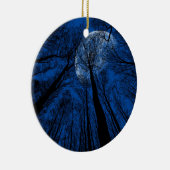 Maan in de Night Sky Keramisch Ornament (Rechts)