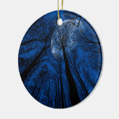 Maan in de Night Sky Keramisch Ornament (Links)