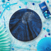 Maan in de Night Sky Papieren Bordje (Feest)