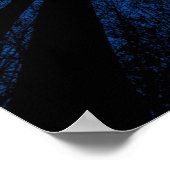 Maan in de Night Sky Poster (Hoek)