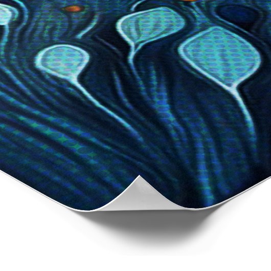 Maan in de tuin 804 poster (Hoek)