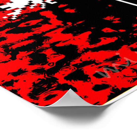 Maan in Rode Hemel Poster (Hoek)