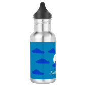 Maan in vroege schemering: waterfles (Links)