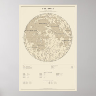 Maan kaart poster