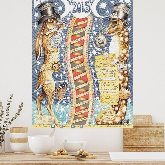 Maan Kalender 2015 Poster (Keuken)