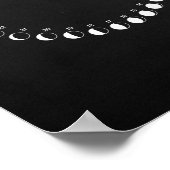 Maan Kalender 2018 Zwart Poster (Hoek)