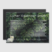 Maan Kalender 2026 Maanfasen Monstera katten (Voorkant / Achterkant)