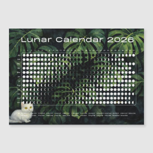 Maan Kalender 2026 Maanfasen Monstera katten