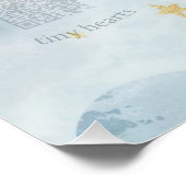 Maan-kamernuurdruk met playlist in blauw aquarel perfect poster (Hoek)