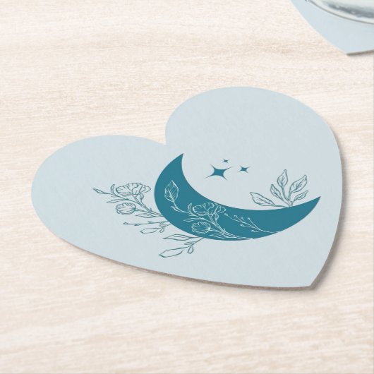 Maan Kartonnen Onderzetters (Gekanteld)