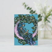 Maan Kat Godin Maan Kind Katten Briefkaart (Staand voorkant)