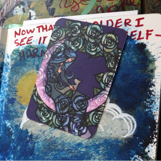 Maan Kat Godin Maan Kind Katten Notitiekaartje