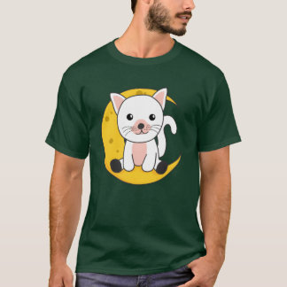 Maan Kat Schattige Dieren Voor Vrienden Van De Nac T-shirt
