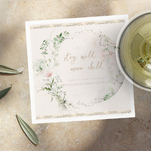 Maan Kind Boho Hippie Baby Shower Servet