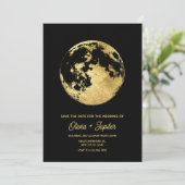 Maan kind esthetische bruiloft save the date (Staand voorkant)