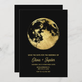 Maan kind esthetische bruiloft save the date (Voorkant / Achterkant)