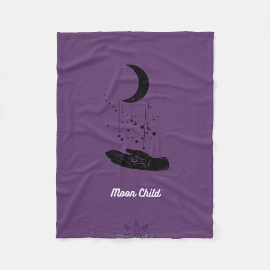 Maan Kind Fleece Deken (Voorkant)