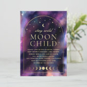 Maan Kind Hemels Baby Shower Uitnodiging (Staand voorkant)