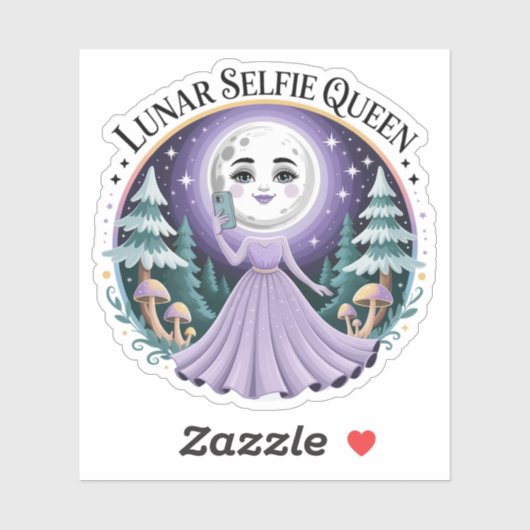 Maan Kind Selfie Koningin Hemels Sticker (Vel)