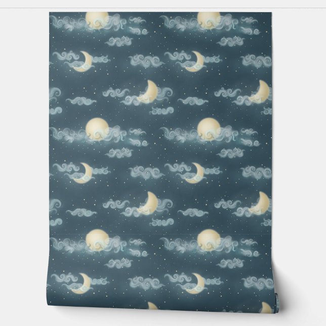 Maan (kleinschalig) behang (Afrollen)