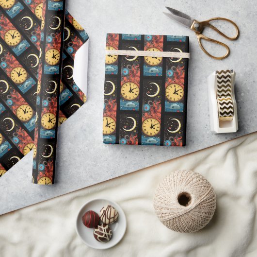 Maan Klok Cadeaupapier (Crafts)