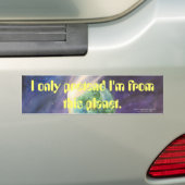 Maan, Komeet, Aarde, Zon Bumpersticker (Op auto)