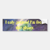 Maan, Komeet, Aarde, Zon Bumpersticker (Voorkant)