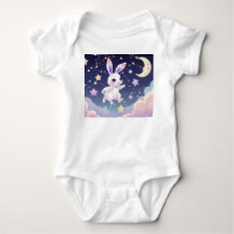 Maan Konijn Baby Body – Pastel Hemels Konijn