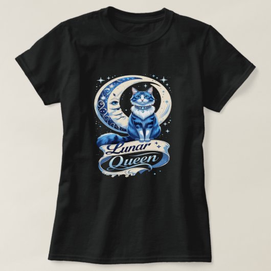 Maan Koningin Kat T-shirt (Design voorkant)