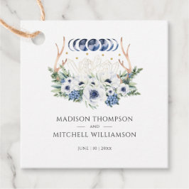 Maan Kristallen Bloemen Boho Metafysische Bruiloft Bedankjes Labels