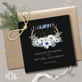 Maan Kristallen Bloemen Boho Metafysische Bruiloft Bedankjes Labels